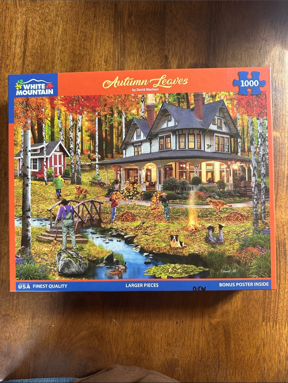 White Mountain Autumn Leaves 1000-Piece Jigsaw Puzzle